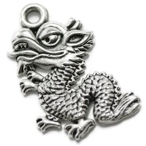 10pcs‎ Dragon Charms, jewelry making supplies